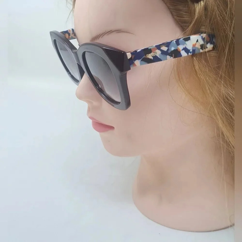 Fendi Womens Sunglasses Chromia Mauve Gradient Square FF0204/S 5ND/J8 48-23-140 - Picture 2 of 16